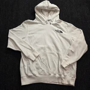 Men's Large North face Sweatshirt Hoodie White Black Logo